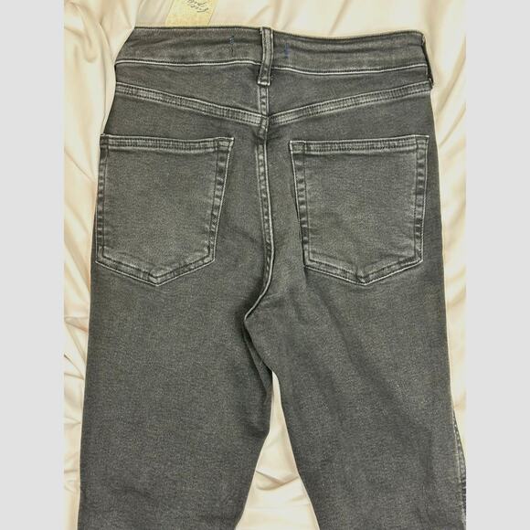Free People We the Free High Rise Raw Hem Skinny Jeans Black 30 - Picture 13 of 15